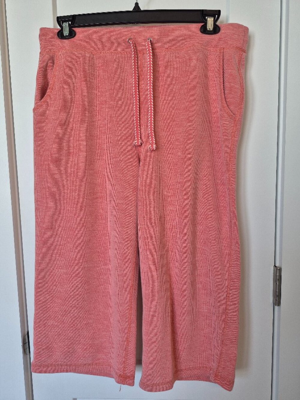 Weekends by Chico's Coral Knit Women's Size 2 Drawstring With Pockets